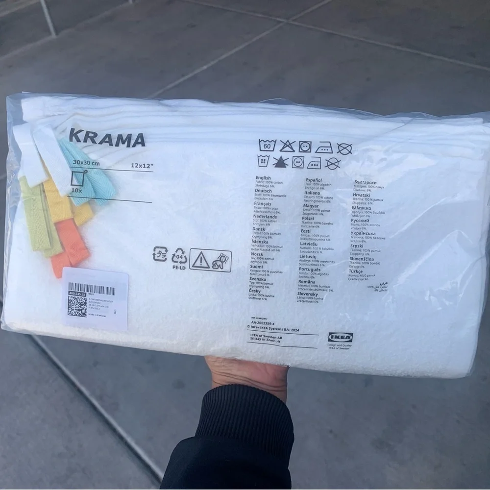 10-pk IKEA KRAMA towels bath bathroom washcloths